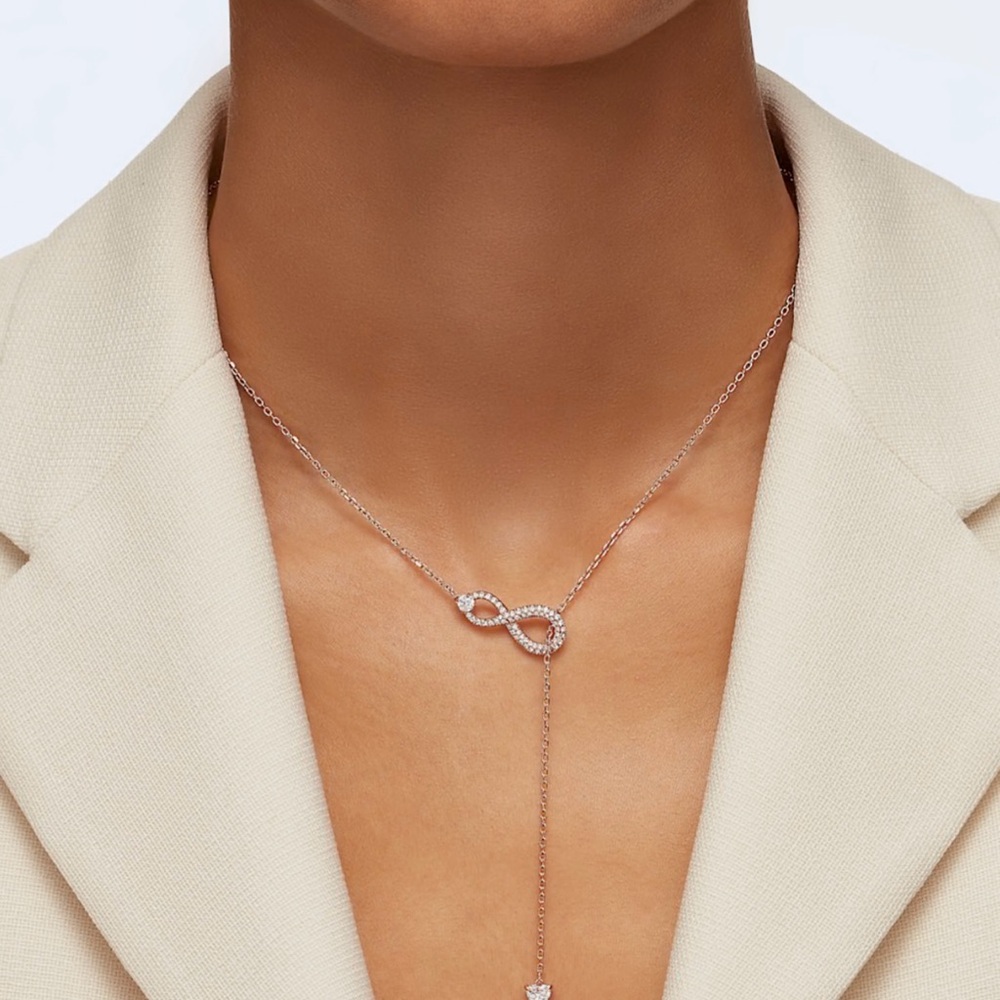 Swarovski rose gold Infinity Necklace